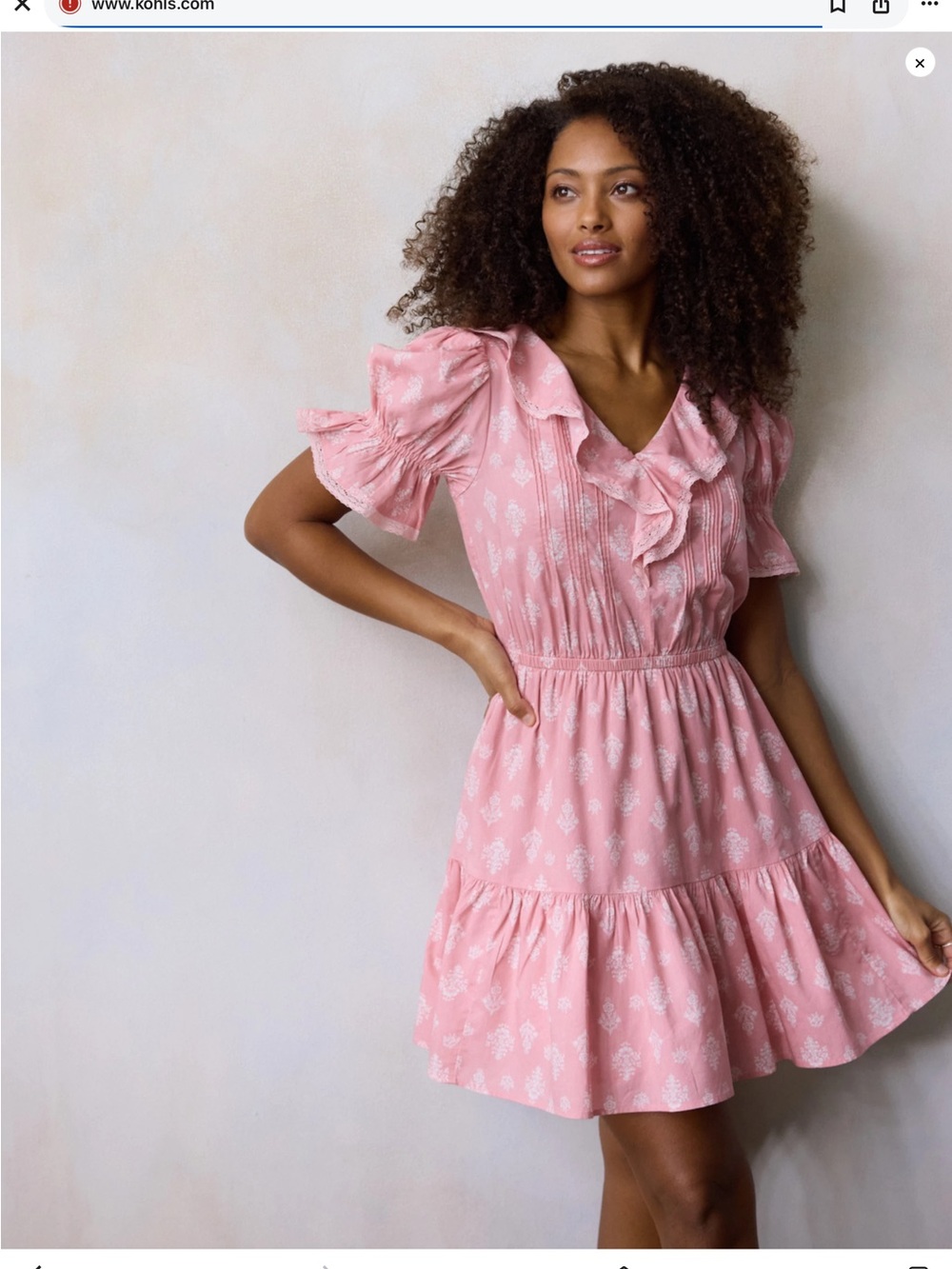 LC Lauren Conrad Blush Pink Ruffle Tiered Mini Dress
